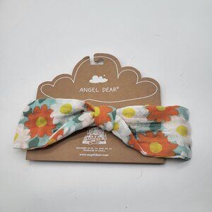 Angel Dear Baby 12-24M Cotton Muslin Headband Daisies Orange White Blue